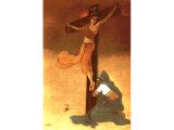The crucifixion - by an artist trained in the Indian Hindu style.
